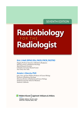 SEVENTH EDITION Radiobiology Radiologist