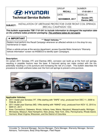 DATE MODEL(S) Technical Service Bulletin NOVEMBER, 2017