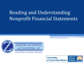 Reading And Understanding Nonprofit Financial Statements