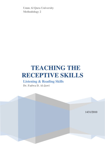 Receptive Skills - Teacher Training Course TTC 2014 - Home