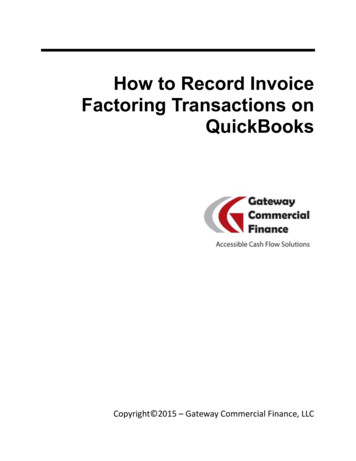 How To Record Invoice Factoring Transactions On QuickBooks