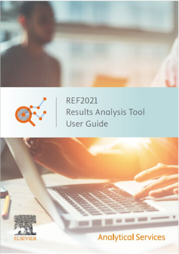 REF2021 Results Analysis Tool