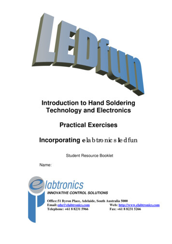 INTRODUCTION TO HAND SOLDERING - ELabtronics