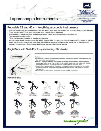 Reusable Laparoscopic Instruments - Milennium Surgical