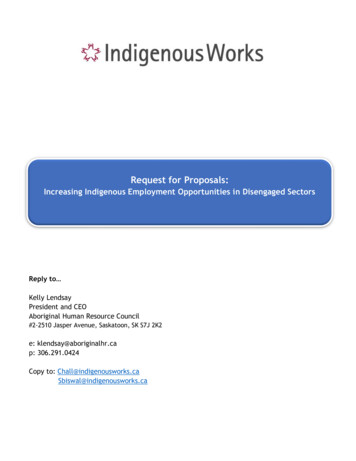 Request For Proposals - Indigenous Works