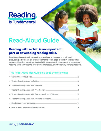 Read-Aloud Guide - Reading Is Fundamental
