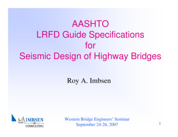 AASHTO LRFD Guide Specifications For Seismic Design Of .