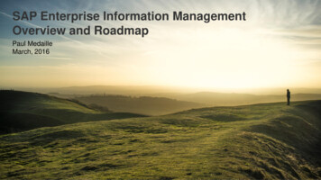 SAP Enterprise Information Management Overview And Roadmap