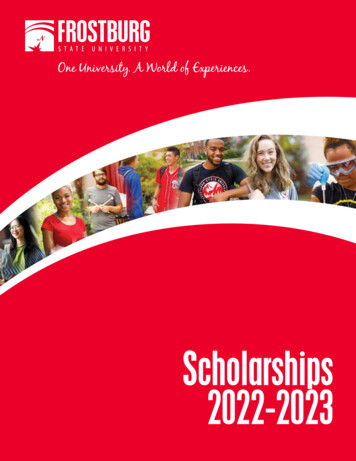 FSU Scholarship Book - Frostburg State University