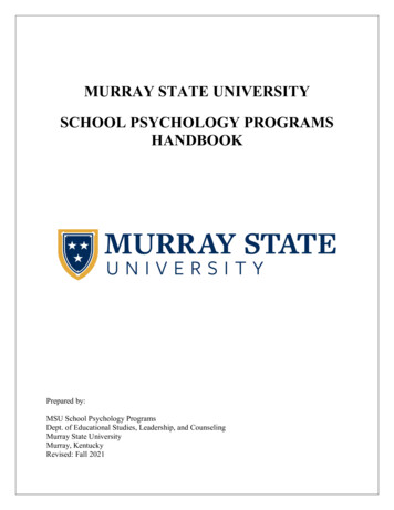 MSU School Psychology Programs - Murray State University