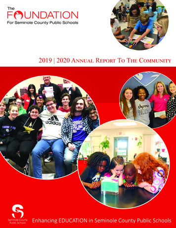2019 2020 Annual Report To The Community