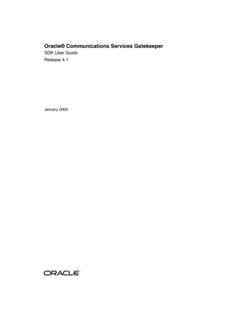 Oracle Communications Services Gatekeeper