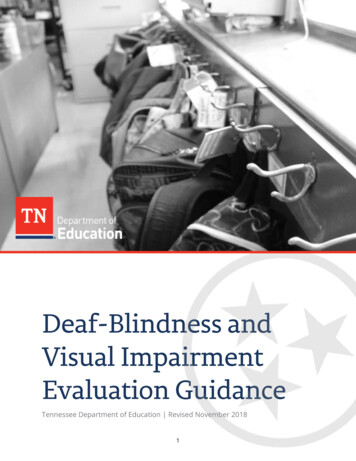 Deaf-Blindness And Visual Impairment Evaluation Guidance