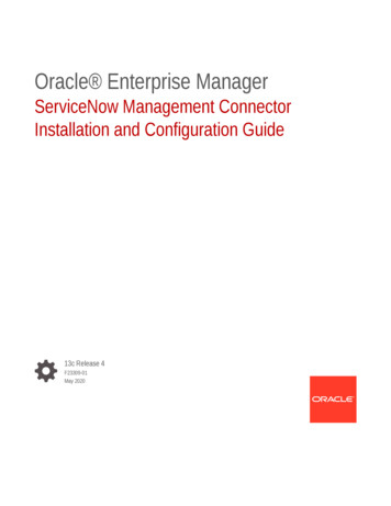 Oracle Enterprise Manager ServiceNow Management Connector