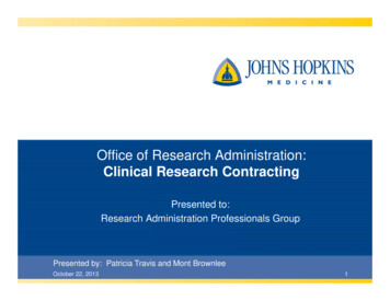 Clinical Research Contracting - Hopkins Medicine