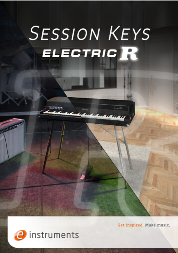 Session Keys Electric R User Manual - E-instruments