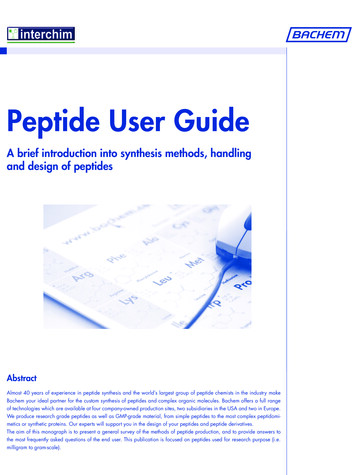 Peptide User Guide - INTERCHIM: Home
