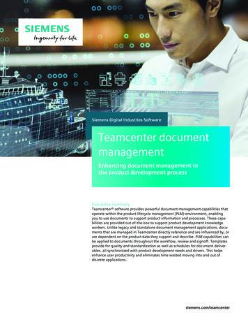 Teamcenter Document Management White Paper - OnePLM Limited