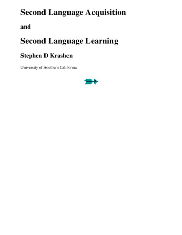 Second Language Acquisition And Second Language 
