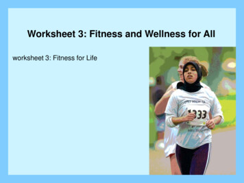 Worksheet 3: Fitness And Wellness For All - Wasatch