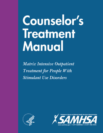 Counselor's Treatment Manual