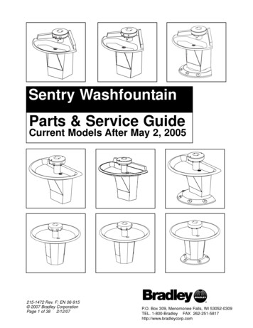 Sentry Washfountain Parts & Service Guide - Northern Plumbing