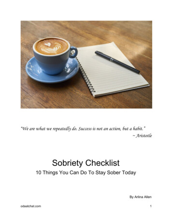 Sobriety Checklist - The One Day At A Time Podcast