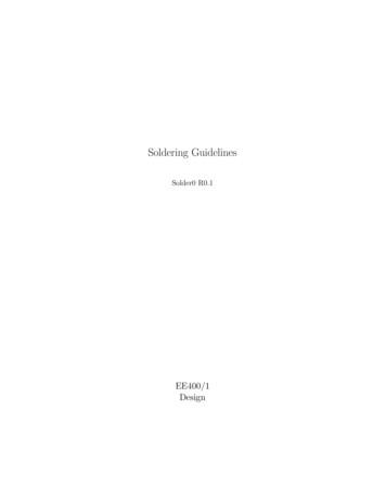 Soldering Guidelines - University Of Alberta
