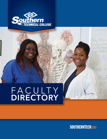 Faculty Directory - Southern Technical College