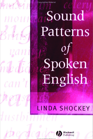 Sound Patterns Of Spoken English - Vulms.vu.edu.pk