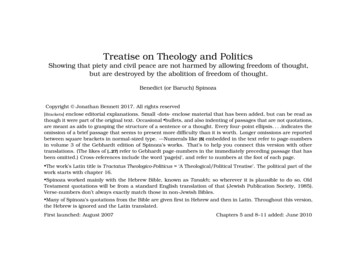 Treatise On Theology And Politics