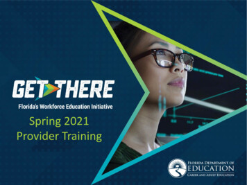 Spring 2021 Provider Training - Fldoe 