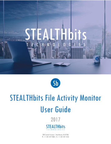 STEALTHbits File Activity Monitor User Guide