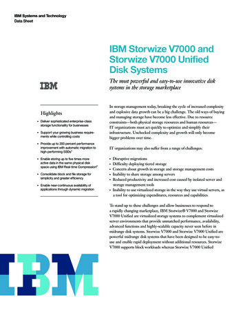 IBM Storwize V7000 And Storwize V7000 Unified Disk Systems