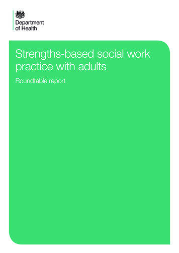 Strengths-based Social Work Practice With Adults - GOV.UK