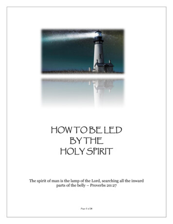 HOW TO BE LED BY THE HOLY SPIRIT - Agape Faith Church