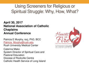 Using Screeners For Religious Or Spiritual Struggle: Why, How, What?