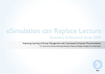 ESimulation Can Replace Lecture - Microsoft