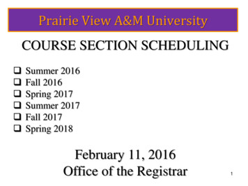 Summer Fall And Spring 2016-2018 Course Offering Guidlines