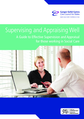 Supervising And Appraising Well - Home - Social Care Wales