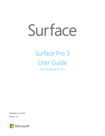 Surface Pro 3 User Guide - .microsoft 