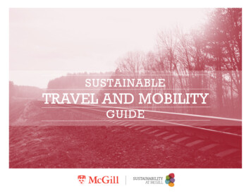 Sustainable Travel And Mobility Guide - McGill
