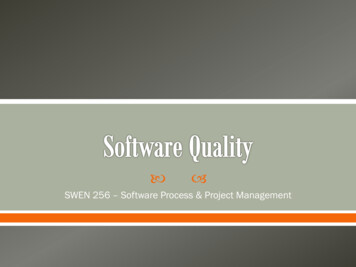 SWEN 256 Software Process & Project Management - RIT