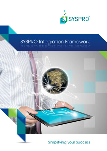 SYSPRO Integration Framework