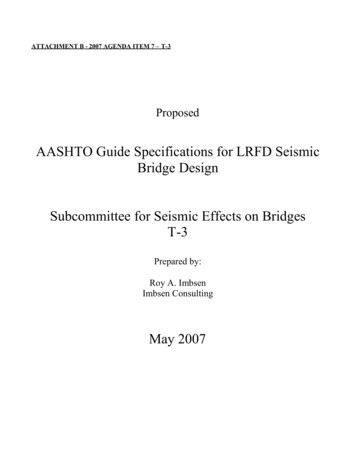 AASHTO Guide Specifications For LRFD Seismic Bridge Design .
