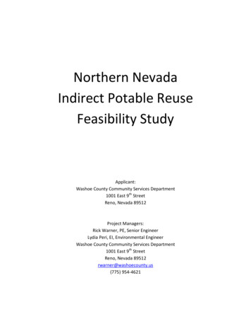Northern Nevada Indirect Potable Reuse Feasibility Study