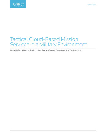 Tactical Cloud-Based Mission Services In A Military Environment White .