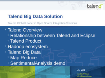 Talend Big Data Solution - GitHub Pages
