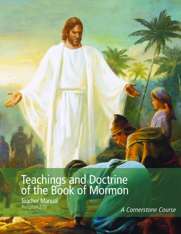 Teachings And Doctrine Of The Book Of Mormon 