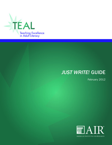 JUST WRITE! GUIDE - Ed